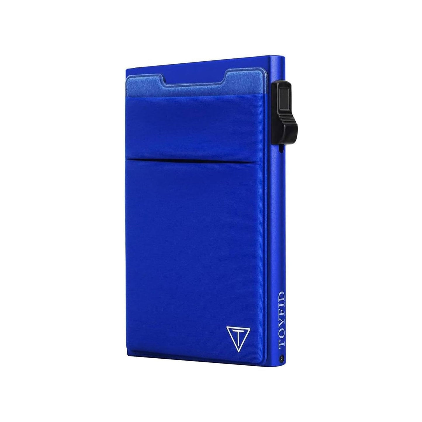 Slim RFID Blocking Wallets,Pop Up Minimalist Card Holder for Men & Women Metal Thin Front Pocket Wallet Credit Card Holder with Elastic Coin Pocket