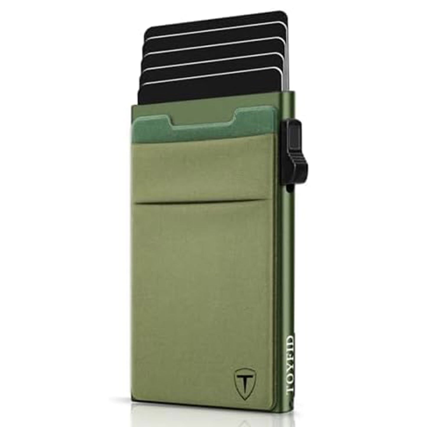 Slim RFID Blocking Wallets,Pop Up Minimalist Card Holder for Men & Women Metal Thin Front Pocket Wallet Credit Card Holder with Elastic Coin Pocket