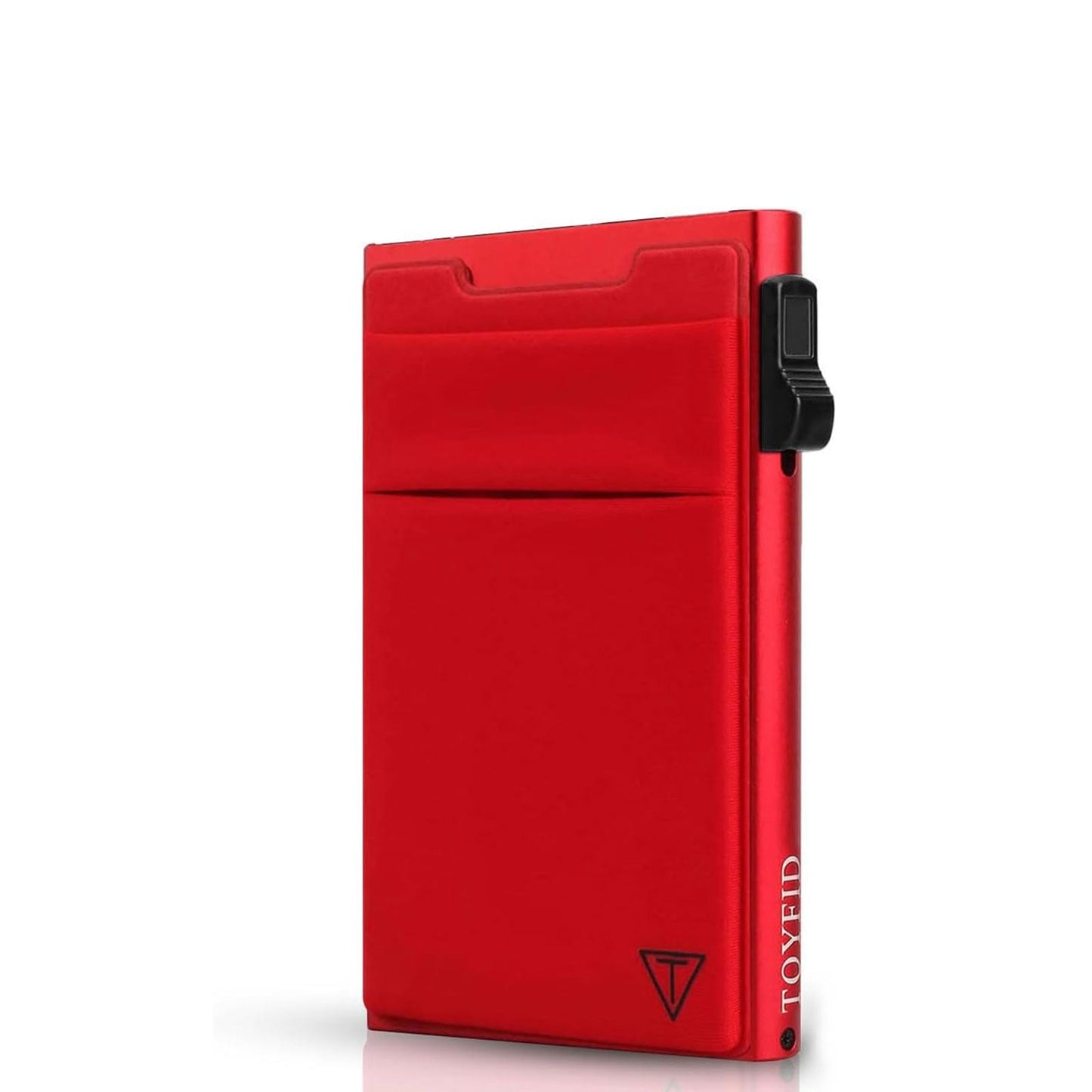 Slim RFID Blocking Wallets,Pop Up Minimalist Card Holder for Men & Women Metal Thin Front Pocket Wallet Credit Card Holder with Elastic Coin Pocket