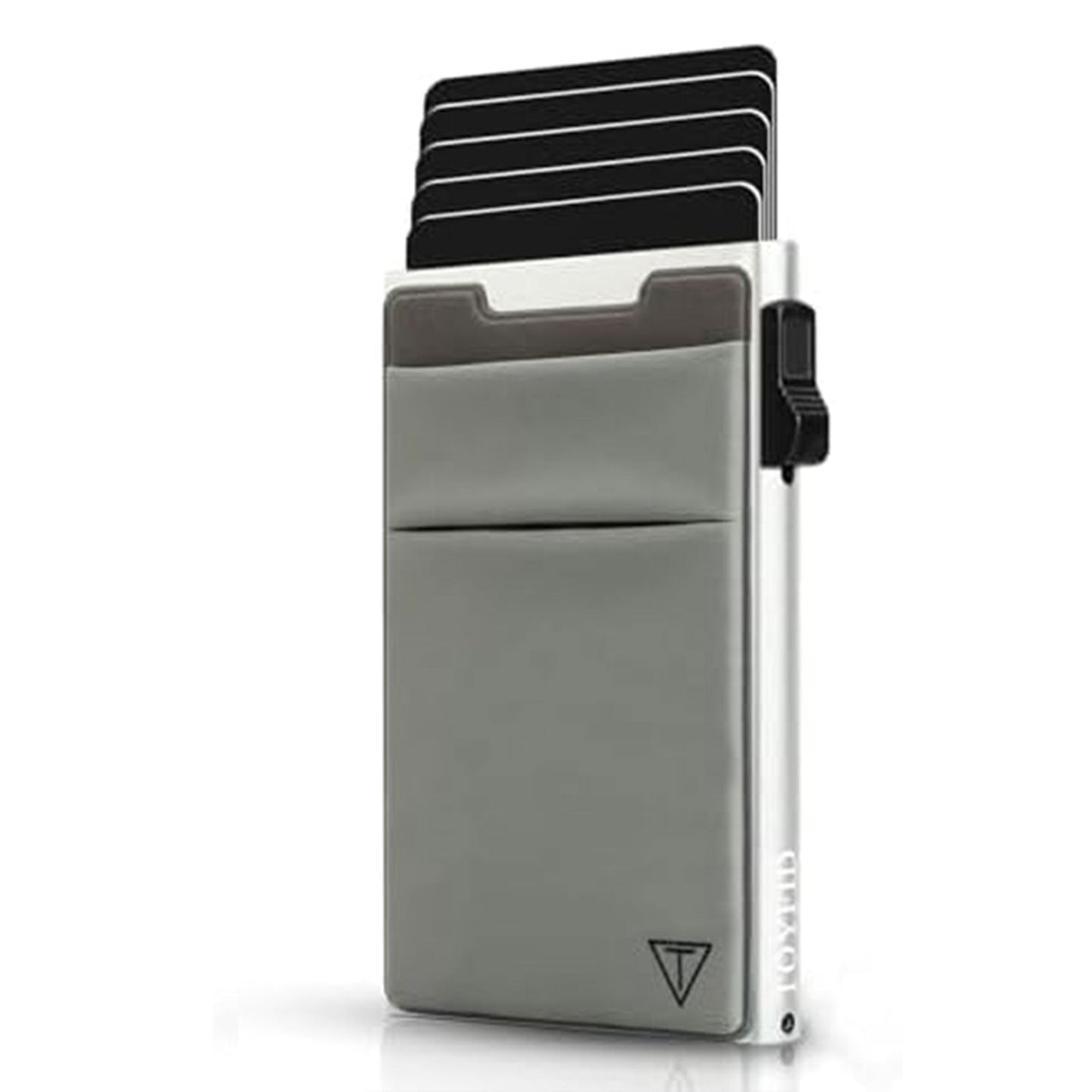 Slim RFID Blocking Wallets,Pop Up Minimalist Card Holder for Men & Women Metal Thin Front Pocket Wallet Credit Card Holder with Elastic Coin Pocket